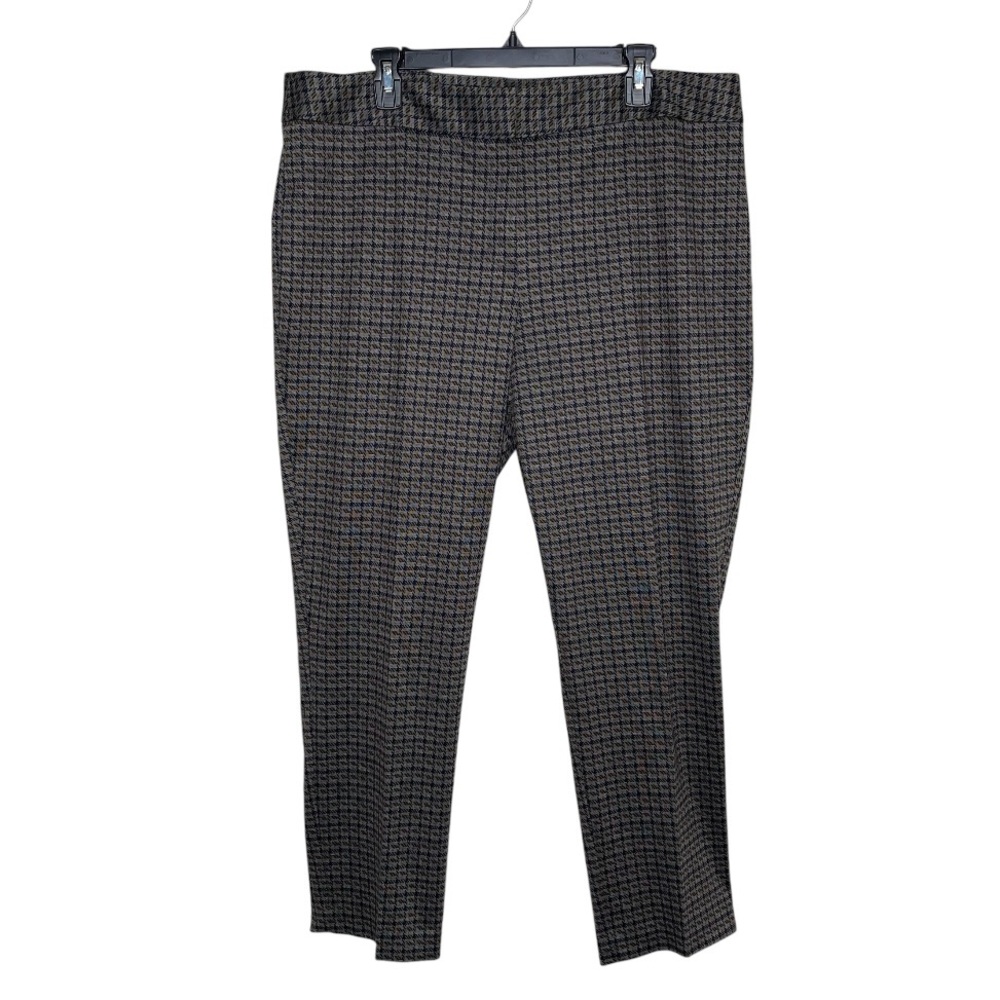 Black Label Evan-Picone Trouser Pants Check Dark Academia Career Office Women 16